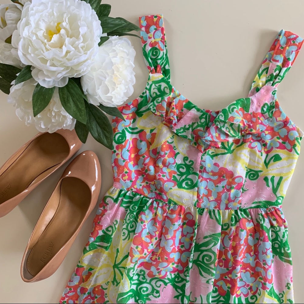 SOLD - EUC Lilly Pulitzer Mariposa print dress